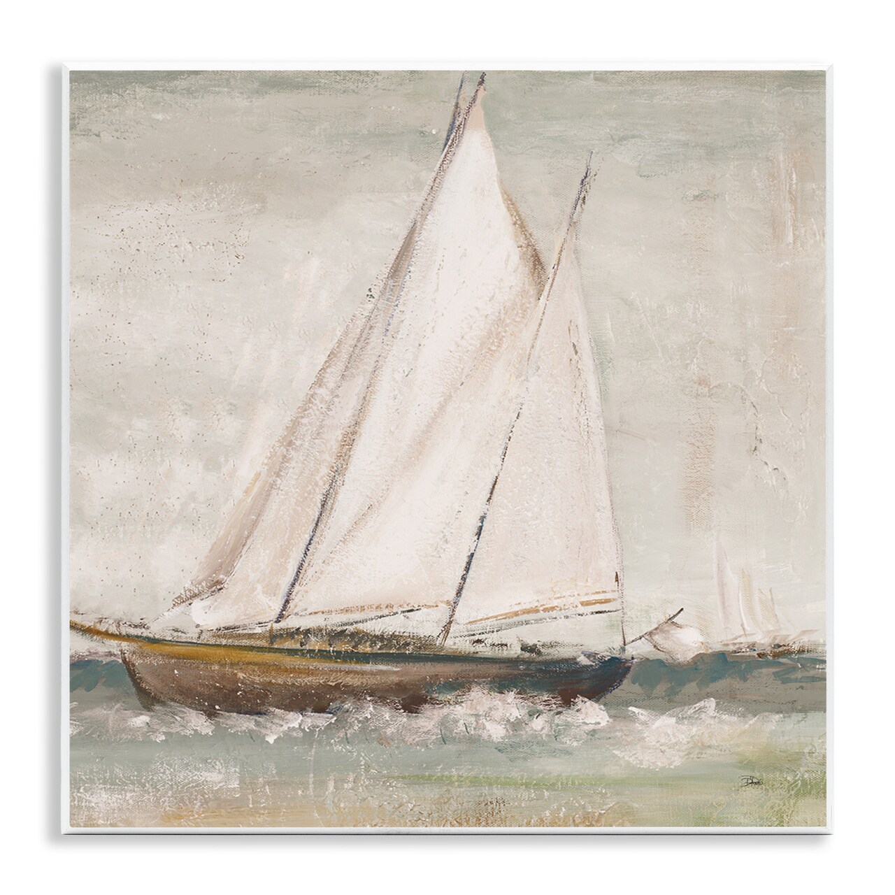 Stupell Industries Traditional Sailboat at Sea Wall Plaque Art